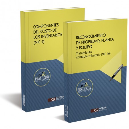 Portadas de libros Reconocimiento de Propiedad, Planta y Equipo / Componentes del Costo de los Inventarios (NIC 2)